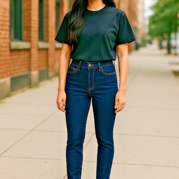 No Boundaries Women’s Jeans Size 17 Juniors High Rise Skinny Blue Denim NWT - Picture 12 of 13